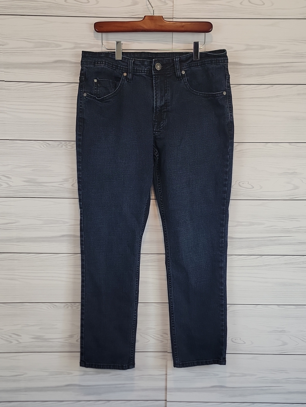 Buffalo David Bitton Jackson Indigo Blue Denim Jeans Straight Stretch 34 X 30